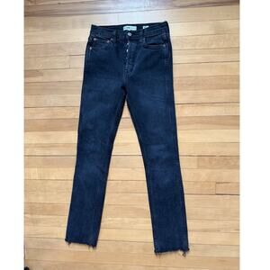 RE/DONE Black High Rise Cropped Jeans - Size 25 - EUC